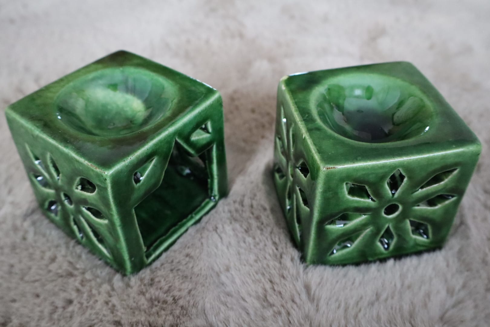 Fes Flame — Moroccan Ceramic Candle Holder - set of 2