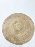 Round natural fiber jute rug for home decor